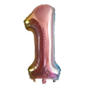 32inch Gradient Color Number Foil Balloons