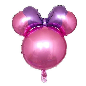 Minnie Mouse Head Balloons - Pink White Purple Rose Gold - Kids Celebration Birthdays - 26 Inches