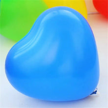 Matte Heart Shaped Balloons - Red Blue Yellow - 10 Pieces - 10 Inches