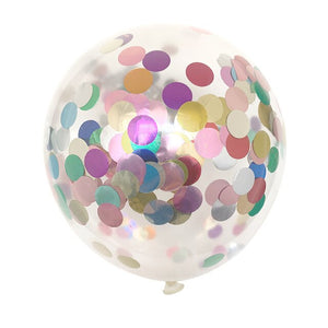 Colorful Confetti Balloons - Orange, Red, Violet, Army Green, Deep Blue - 5 Pieces - 12 Inches