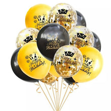 Mixed Gold Confetti Number Birthday Balloon - 15 Pieces - 12 Inches