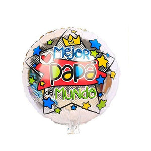 Spanish Printed Foil Balloons - Pink Black White Blue - 10 Pieces - 18 Inches