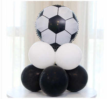 Number & Soccer Set Balloons - Green White Black - Kids Cerebration Birthdays - 13 Pieces - 12 Inches