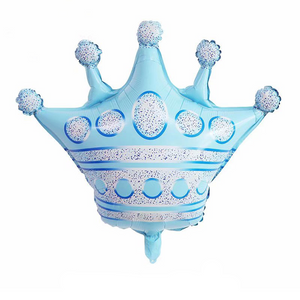 Large Crown Foil Balloons - Silver Pink Gold Blue - 18 Inches
