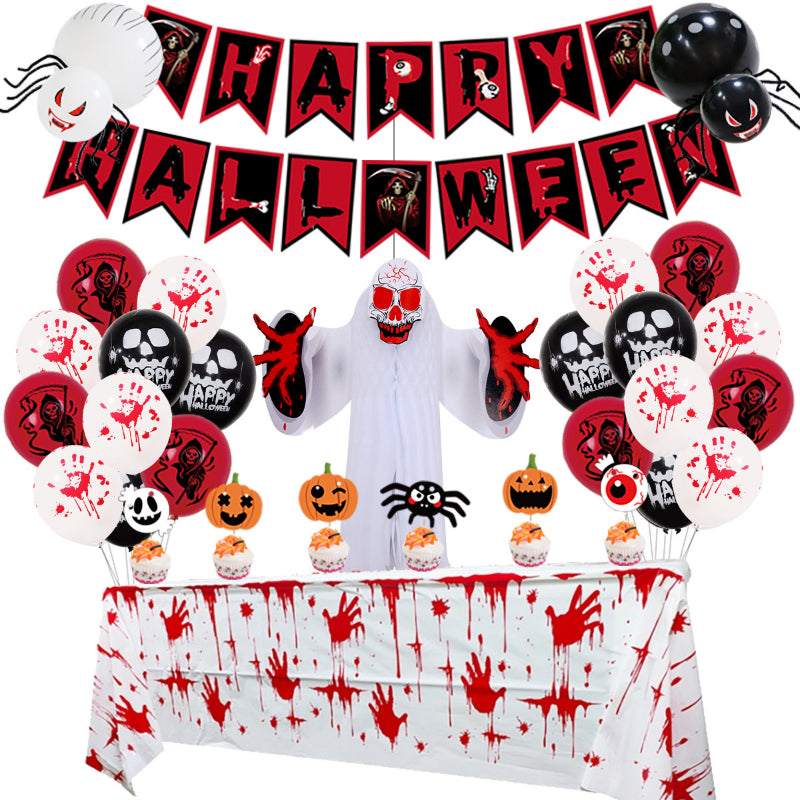Grim Reaper Bloody Hands Design Halloween Balloon Set