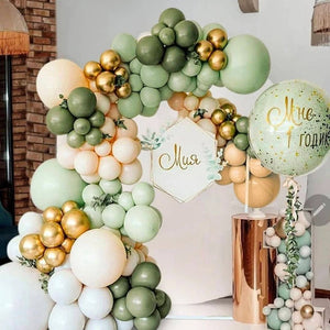 Balloon Arch Sage Green Pack for Birthday Party Decoration