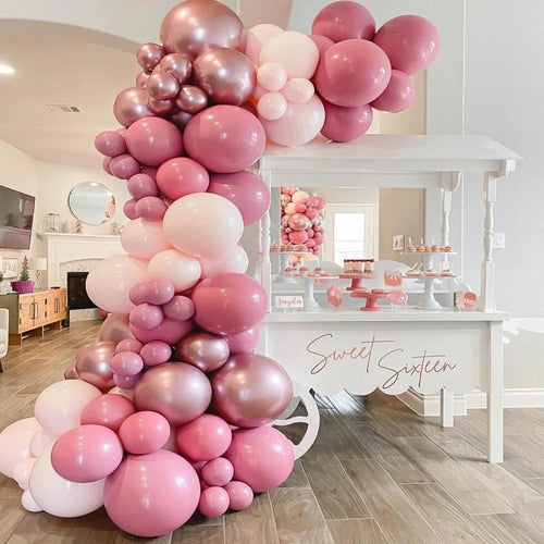 Pink Balloon Arch Garland Kit