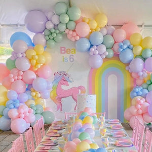 Pastel Rainbow Theme Balloon Arch For Decoration