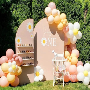 Macaron Tone Daisy Balloon Arch Garland Kit For Decorations