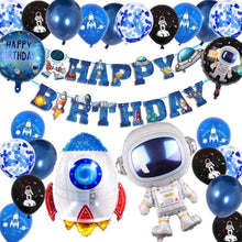 Spaceman Rocket Birthday Party Foil Balloons For Decorations