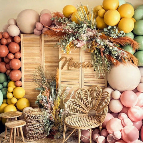 Mustard Balloon Arch Garland For Baby Shower