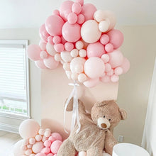 Double Stuffed Pink Balloon Arch For Baby Shower