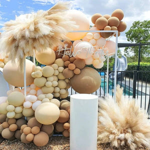 Coffee Apricot Double Layer Balloon Arch  For Decoration