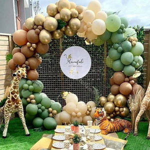 Jungle Eucalyptus Green Theme Balloon Arch Kit For Birthday Decoration