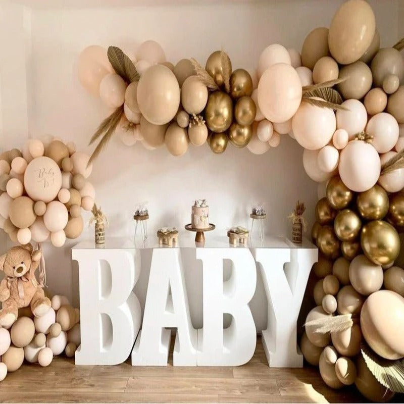Coffee Apricot Balloon Arch Garland For Birthday Decoration