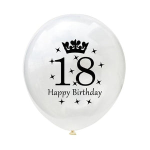 Sweet 16 to Dirty 30 Birthday Balloons - Chocolate, Green, Olive, Light Grey - 7 Pieces - 18 Inches