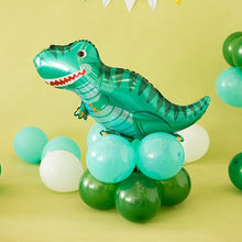 4D Walking Dinosaur Balloons - Blue Green Orange -  32 Inches