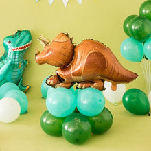 4D Walking Dinosaur Balloons - Blue Green Orange -  32 Inches