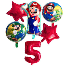 Super Mario Birthday Balloon - 6 Pieces - 32 Inches