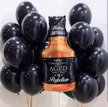 Whisky Bottle Birthday Balloon - 13 Pieces - 12 Inches