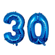 30th Year Birthday Balloon - Mixed Colors - 2 Pieces - 12 Inches