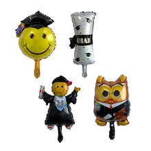 Graduated Doctor Party Balloons - Yellow Black Red - 5 Pieces - 18 Inches