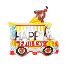 Truck and Car Balloons - Green, Yellow, Red
