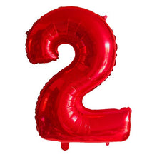 Number 2 Birthday Balloon - Mixed Colors - Birthday Wedding New Year Baby Shower - 1 Pieces - 40 Inches