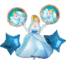 Cinderella Princess Party Balloons - Blue, Pink, White - 15 Pieces
