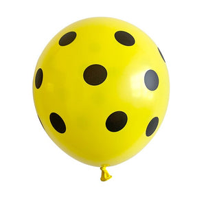 Ladybug Spot Balloons - Red White Black Green - 12 Pieces - 12 Inches