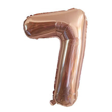 Rose Gold Number Birthday Balloon - 16, 32 and 40 Inches