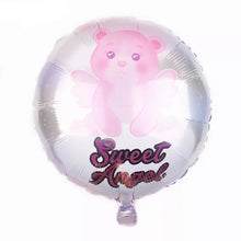 Transparent Bear Balloon - Pink Blue  - 12 Inches