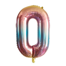 32inch Gradient Color Foil Number Balloons - Air Globe 0-9 Digital