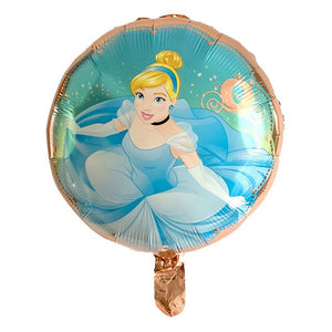 Princess Foil Balloons - Pink Green Blue - 18 Inches