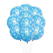 Kids Snowflake Balloons - Blue White - 10 Piece