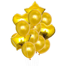 Confetti Party Foil Latex Balloons - 14 Pieces - 12 Inches