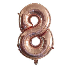 Rose Gold Number 0-9 Balloon - 12 Inches