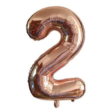 Rose Gold Number 0-9 Balloon - 12 Inches