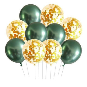 Mixed Gold Confetti Balloons Birthday Party Decoration Metallic Balloon Air Ball Set Birthday Ballons