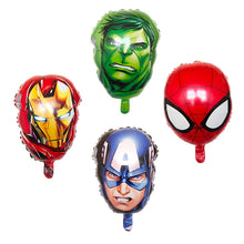 Superhero Balloons - Green, Red, Blue - 4 Pieces - 16 Inches