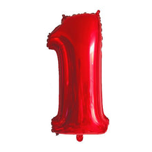 Birthday Party Red Number Balloons - Blood Red