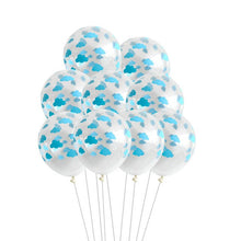 Blue White Cloud Balloons- Blue White Grey - Wedding New Year Baby Shower - 10 Pieces