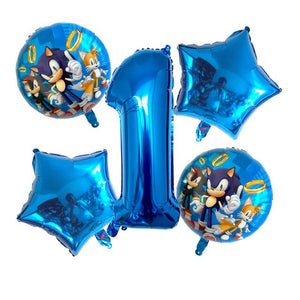 Sonic Birthday Party Balloon - 5 Pieces