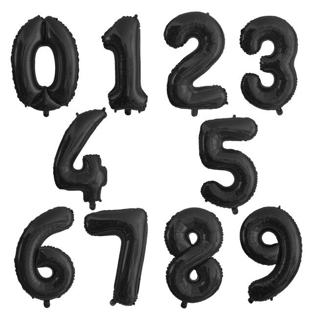 Numbers Birthday Balloon - Mixed Colors - 2 Pieces - 12 Inches ...