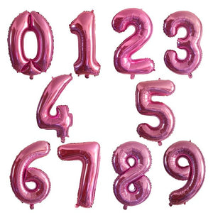 Numbers Birthday Balloon - Mixed Colors - 2 Pieces - 12 Inches