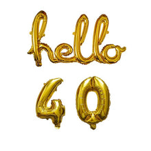 Rose Gold Hello 30 Birthday Balloons