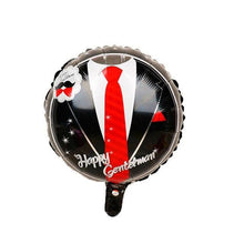 Spanish Happy Father's Day Foil Balloon - Blue Black Red - 10 Pieces - 18 Inches