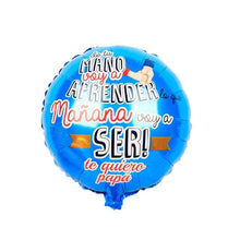 Spanish Happy Father's Day Foil Balloon - Blue Black Red - 10 Pieces - 18 Inches