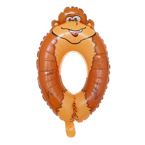 Animal Number Birthday Balloon - 12 Inches