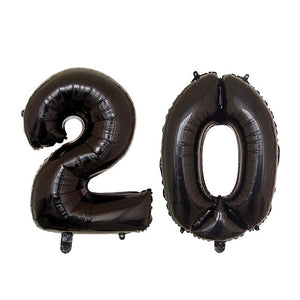 20th Year Birthday Balloon - 2 Pieces - 12 Inches